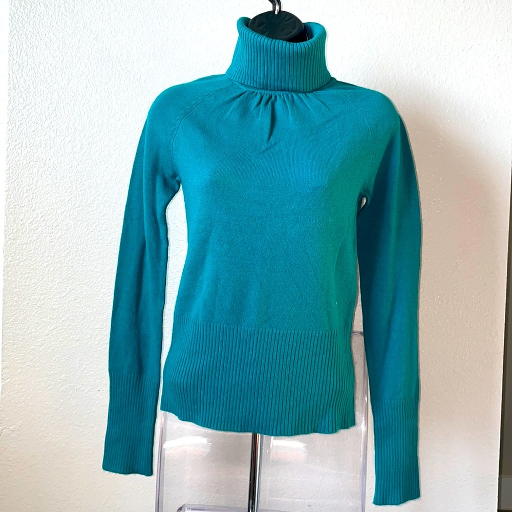 Take out turtleneck sweater small, teal